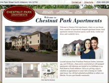 Tablet Screenshot of chestnut-park-apartments.com